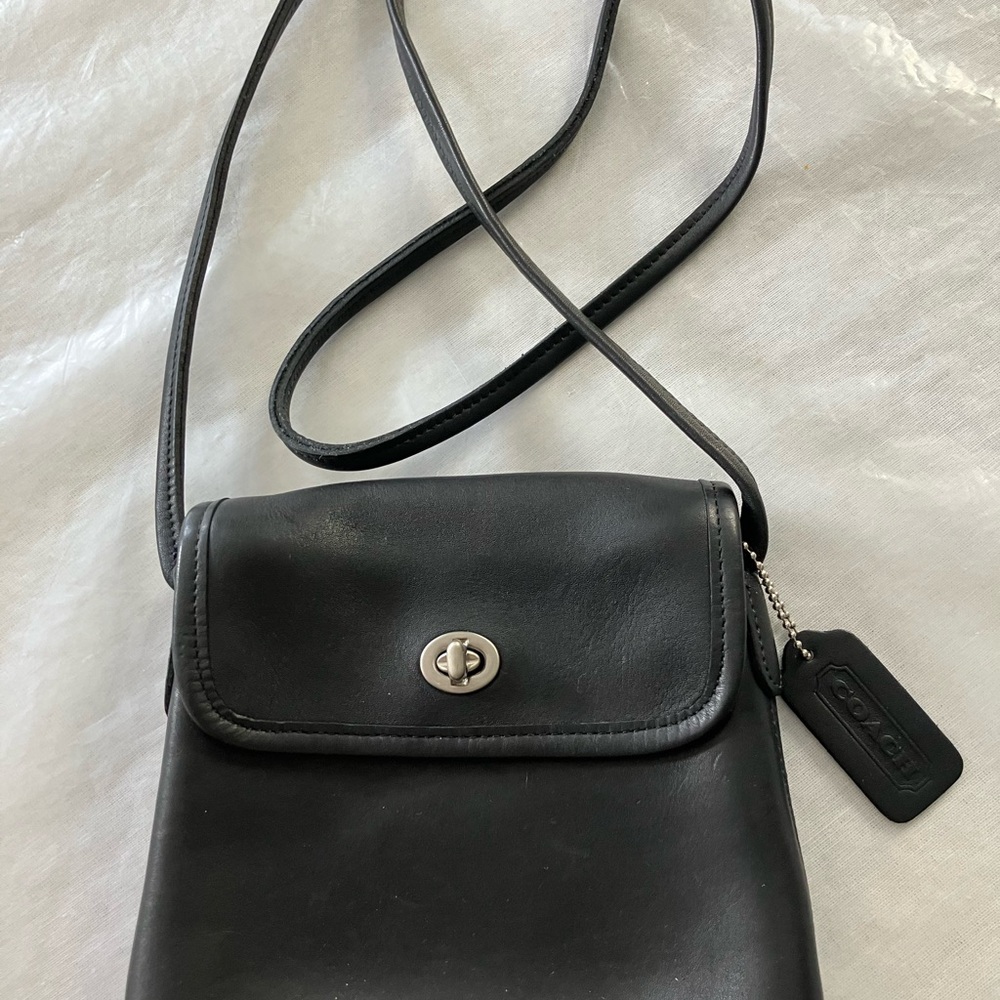 Coach Black Leather Crossbody Bag - Picture 6 of 10